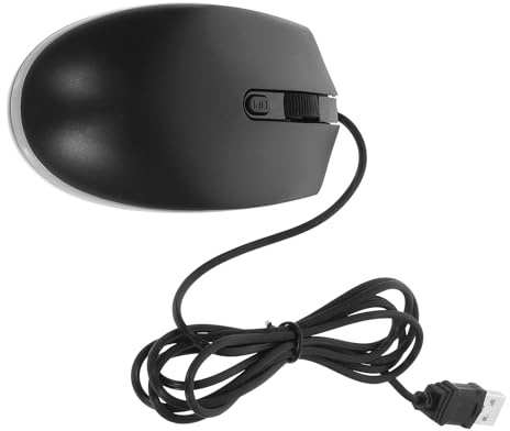 VILLCASE Souris Gamer Filaire USB pour PC et Portable, 800/1200/1600 Dpi | Plastique Noir, Prise en Main Ergonomique, Usage Maison et Bureau, Style Sobre, Compatible Ordinateur Portable
