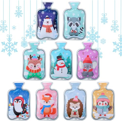 Newofview 9 Stück Handwärmer Set,Süße Tiere Wiederverwendbar Taschenwärmer,sofort aktivierte langanhaltende Fingerwärmer,Wärmekissen unterwegs für für Kinder Erwachsene