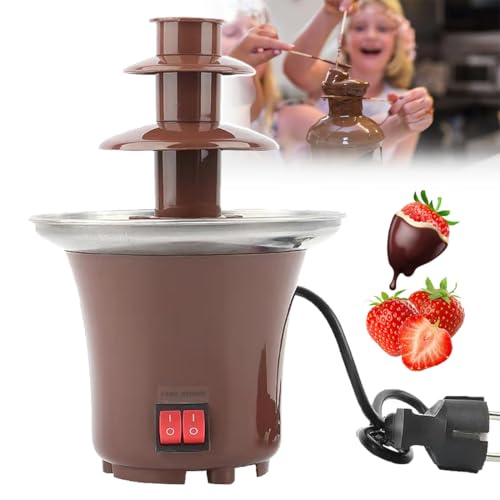 Mini Fuente De Chocolate, Fundidor De Chocolate Eléctrico De 3 Capas, Acero Inoxidable 304 De Grado Alimenticio, Ahorro De Energía Y Funcionamiento Silencioso