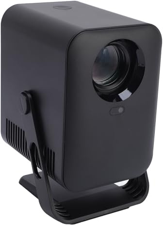 Tangxi Proyector Portátil, 4K Decodificación 130 ANSI LED 270 Stand Rotatable WiFi 6 y Bluetooth Soporte Pen de Lápiz óptico 270 ° Rotatable 1080p, para Android TV (Enchufe de la UE)