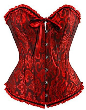 Femme Corset Vintage Gothique Dentelle Satin Bustier Push-up Corset Pour Femme À Lacets Attachée Corsets Bustier Vintage Lingerie Gothique Pour Ventre Waist Plat Halloween Costume Grande Taille