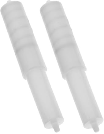 LIFKICH Porte-Rouleau Toilette Mural Support Central Ressort Facile à Nettoyer en Abs Blanc, Lot de 2 Pièces pour Salle de Bain et Maison