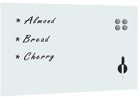 vidaXL Magnetisches Whiteboard Wandmontage Glas 100x60cm Wandtafel Tafel