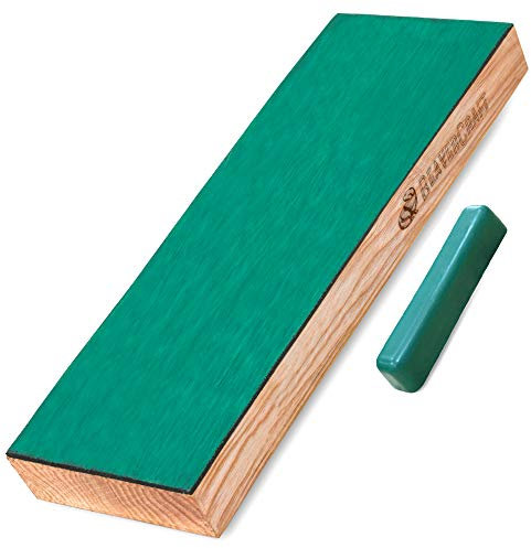 BeaverCraft LS4P1 Kit de bloc d'affûtage en cuir pour aiguiser les couteaux, 20,3 cm de long, sculpture sur bois, bloc de cuir, polissage