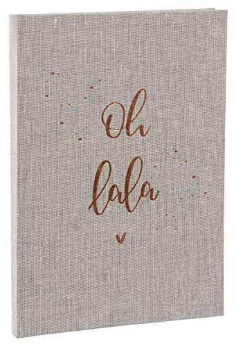 goldbuch Notizbuch Bullet Journal A5, oh lala, 200 Seiten Punktraster (dotted), Mit Lesezeichen, Leinen mit Roséprägung, 64 714