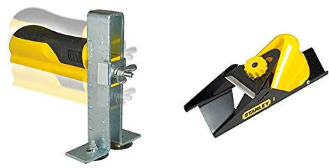 Stanley Streifenschneider (für den Trockenbau, Streifenbreite max 12 cm) & Trockenbau Kantenhobel mit gleichmäßiger Führung – Für saubere Übergänge zwischen zwei Gipskartonplatten