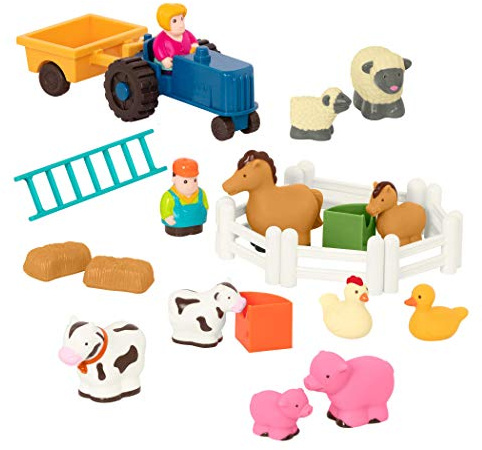 Battat - Jeu d'animaux de la Ferme - Animaux, clôtures, Agriculteurs, tracteurs, remorques, etc. - Jouet de Ferme pour Tout-Petits et Enfants - 18 Mois et +