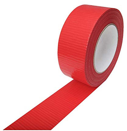 Cinta adhesiva de tela (48 mm x 50 m), color rojo