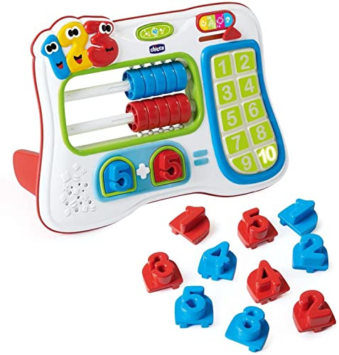 Chicco Abaco Numeri & Somme Gioco Educativo per Bambini Matematico in 4 Lingue per Imparare Numeri e Somme, Ispirato al Metodo Montessori, Elettronico e Interattivo, Giochi Educativi 2 Anni, 6 Anni
