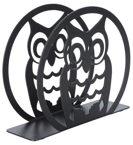 BESTonZON Serviettenständer Metall Schwarz Eule Serviettenhalter: Eisen Kunst Napkin Holder Briefhalter Schreibtisch Weihnachten Hochzeit Zuhause Hotel Restaurant Tischdekoration