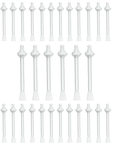 30Pcs Dual-End Nasal Wax Spatulas Strips for Nose Care - Multifunctional Beauty Tool Accessories - Plastic Wax Wands for Eyebrow and Facial Hair Cleaning