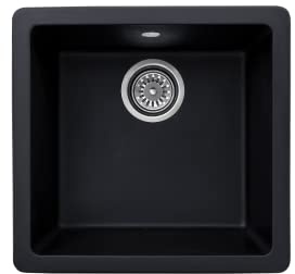 Granitspüle Küchenspüle Kaira Granit Einbauspüle Spülbecken Spüle Granit Schwarz 37x39cm (B-Ware)