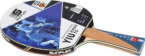 Sunflex® YIU Kwan to Tischtennisschläger | Tischtennis Racket Bat TT Profi Wettkampfschläger | ITTF zertifizierter Mikado Belag | 2,1 mm Schwamm | konkaver Griff | Profi Vereinsspieler