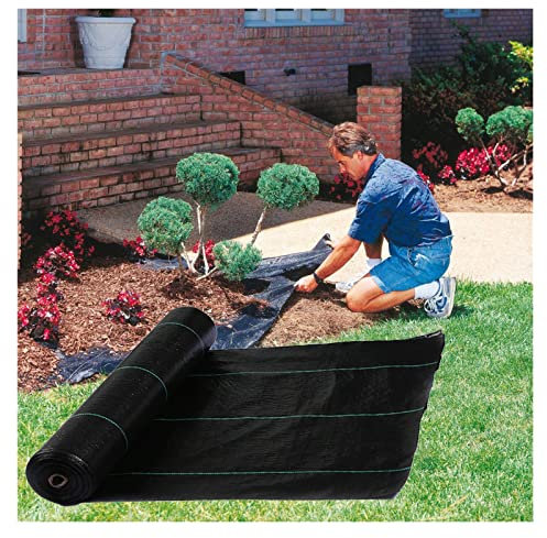 unkrautvlies 60cm breites Unkrautbarriere, Unkrautschutzgewebe für Gemüsegarten, Bäume, Landschaft, strapazierfähige Unkrautblock-Bodendeckmembran, 10m bis 200m lang ( Color : WxL , Size : 0.6mx170m/2