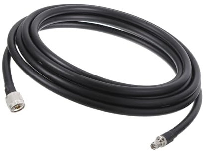 sourcing map 1Pcs 25FT Coaxial Cables 400 Type N Male to SMA Male Low Loss Coaxial Cable Extension Jumper Cable for Cell Phone Signal Booster,Amplifier,Antennas,SWR Met Black Black
