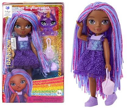 RAINBOW HIGH Littles - Indigo Bailey - Petite Poupée Mannequin Articulée - Poupée Violette de 14 cm avec Sac à Main et Renard Magique - Convient aux Enfants et aux Collectionneurs