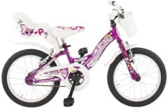 Velomarche Bazam - Mädchenfahrrad Papillon 16 Zoll, 1-Gang-Schaltung, 1 V, Rahmen aus Stahl, Größe 26, Pink