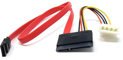 Cavo combinato SATA a Molex - dati SATA a 7 pin, alimentazione SATA a 15 pin, connettore Molex a 4 pin per dischi rigidi