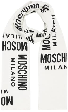 Moschino herren Wollschal white - black