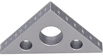 Metric Ruler, Aluminum Thickened Alloy 3D Multi-Angle Measuring Ruler Right Angle Ruler Woodworking Height and Angle Measuring Tool for DIY Woodworking Workshop Table and Miter Saw