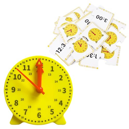 JJHXM lernuhr Kinder,Uhr Lernen,Lernen Lernspielzeug Geschenk,Zeitunterrichts Schulbedarf,Geschenke zur Einschulung Junge Mädchen,Pädagogisches Geschenk