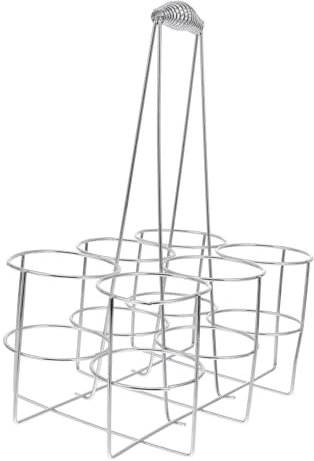 Cabilock Beer Basket Stainless Steel Capacity Beer Holder Carrier for Outdoor Picnics and Parties Material Rack Shelf