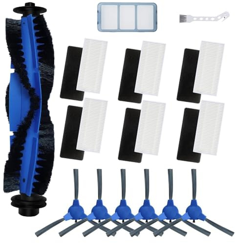 Replacement Parts for eufy robovac 11S, 12, 15T, 15C, 25C, 30, 30C, 35C Slim Carpet Robotic Vacuum Cleaner Hepa Filter Pre-filter Roller Brush Spin Side Brushes Attachment with Pre-Filter
