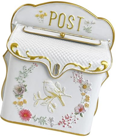 FLCPJGV Montaggio a muro Letter Cassetta postale Porta del supporto per corrispondenza Canno in stile Vintage Drop Box Cassetta per lettere per ingresso della