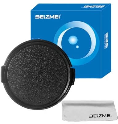 Tapa de Objetivo/Accesorio 39mm (presionable por Ambos Lados) -Compatible con Todos los Objetivos con Rosca de 39mm + Incluido paño de Limpieza (Tapa para Objetivo de cámara)