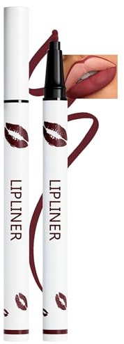 Erinde Wasserfester Lipliner Matte, Waterproof Lip Marker, Long Lasting Lip Pencil, Highly Permanented Lippenkonturenstifte, Natürlicher Smooth Lippenstift #06