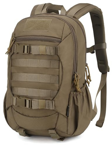 Mardingtop 18 l ryggsäck, taktisk vandringsryggsäck, ryggsäck, utomhus, vandringsryggsäckar för camping, cykling, resor, kaki, 18L