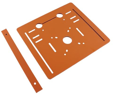 SUNGOOYUE Piastra Base per Circolare, 28 X 25 Cm, Piastra per Inserti per la Lavorazione del Legno a Scaglie Trasparenti con Robusto Materiale in Resina Fenolica, Ideale per gli Appassionati di Fai