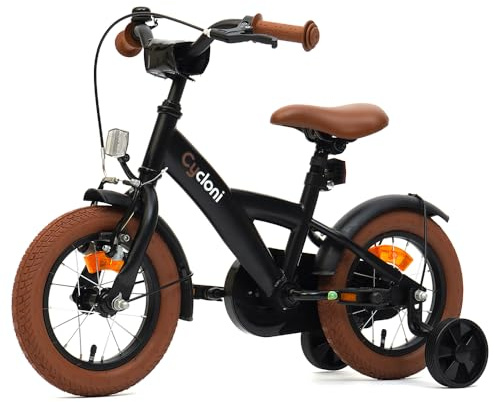 Cycloni Vélo Enfant 12-16 Pouces Garçon Fille - 2 à 6 Ans | Vélo pour enfant avec petites roues | Frein rétropédalage, sonnette et béquille