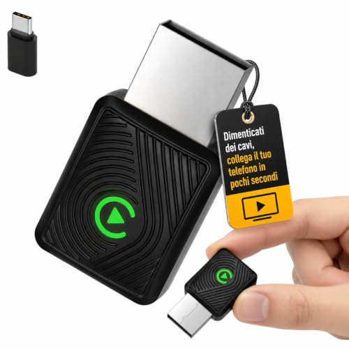 Auvra Adaptador CarPlay Inalámbrico y Android Auto Inalámbrico para Coche