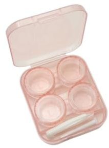 Estuche Lentillas Caja de 2 pares lentes contacto con pinzas Para mujeres