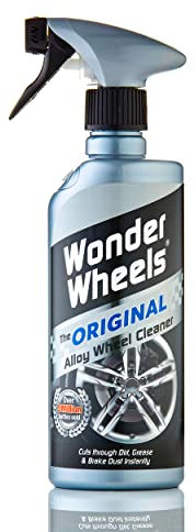 Wonder Wheels The Original Alloy Wheel Cleaner 600ml - Cleans Car Dirt Grease Brake Dust Instantly - Acid Free - Tire Cleaning Spray Washing