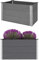 vidaXL Hochbeet WPC 100x50x54cm Grau Pflanzkübel Pflanzkasten Blumenkasten