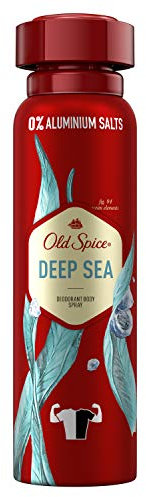 Old Spice Deodorante spray per il corpo Deep Sea | 150 ml | Deodorante spray senza alluminio per uomini | Deodorante da uomo con profumo duraturo