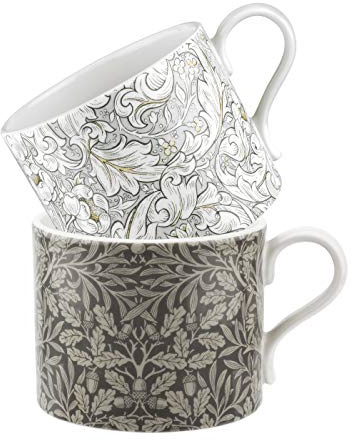 Spode PUMC8726-XG William Morris Bachelors Button und Eichel, Keramik, 2 Stück