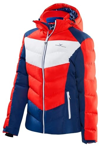 Black Crevice Damen Skijacke I Damen-Skijacke Größen I Wind- & wasserdichte Damen-Funktionsjacke I wasserdichte Reißverschlusstaschen I Ski-Jacke mit Kapuze