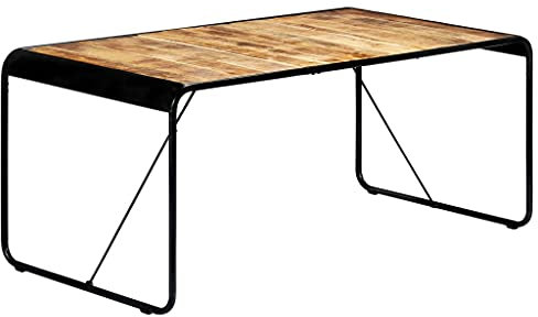 Chenshu Esstisch, Küchentisch, Esszimmertische, Esszimmermöbel, Esszimmer, Couchtisch, Esstischgruppe, Tisch, 180 x 90 x 76 cm Raues Mango-Massivholz