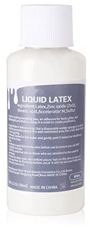 Mysense Maquillage SFX en latex liquide pour Halloween, monstre zombie, effets spéciaux, pour cicatrices, plaies, rides, brûlures, ampoules, blanc, 30 ml