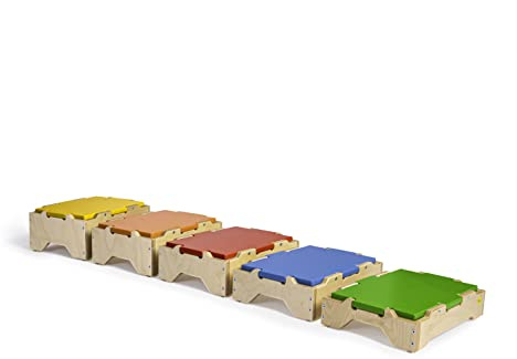 Erzi 46221 Balanciertreppe Courage aus Holz, für Freizeit, Sport | und Therapie, Fördert Geschicklichkeit und Balance