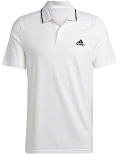 adidas Herren Essentials Piqué Small Logo Polo Shirt, White, L