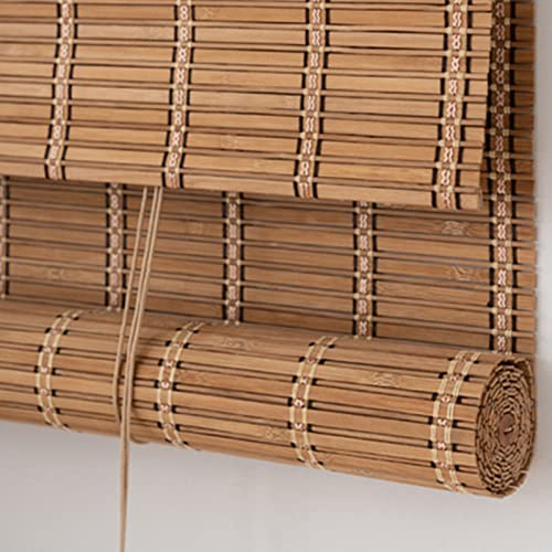 JIAOLUN123 Bambus Rollo Retro Jalousine Bambusrollo Seitenzugrollo Bambus Raffrollo Natur Holzrollos Sonnenschutz und Sichtschutz Rollo Für Fenster und Türen,Maßanfertigung (100 x 200 cm)