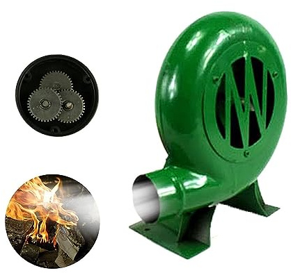 JOUFNING Ventilatore per Forgia da Fabbro A Manovella, Ventola Barbecue Manuale, Aeratore per Cottura Manuale, Accendino A Carbone per Barbecue, per Campeggio/Picnic/attività All'aperto (Color : 80W)