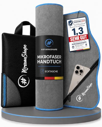 NirvanaShape Mikrofaser Handtuch, Microfaser Handtücher als Badetuch, Reisehandtuch, Strandhandtuch, Sporthandtuch für Fitness, Strand, L 140 x 70 cm