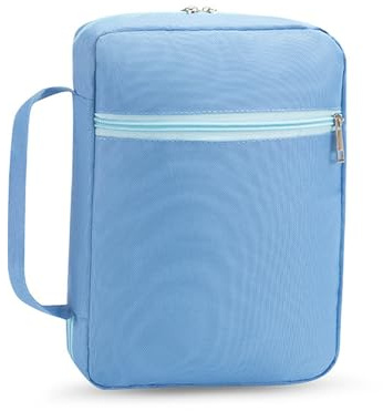 Hixingo Buchhülle Schutzhülle für Bücher aus Stoff, Buchhülle mit Reißverschluss Buchschutz Buchhüllen für Taschenbücher Buchhülle für Buchliebhaber für Lehrer, Freunde (Himmelblau,26x19cm)