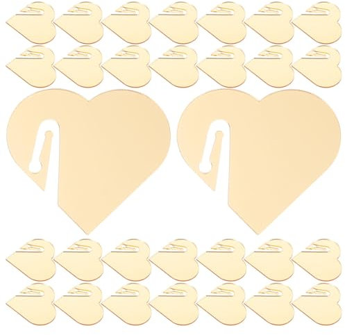 Luxshiny 50stücke Acrylic Drink Markers Herzform Wiederverwendbare Glasmarkierer Dekorative Weinglasetiketten Für Partys Tragbare Getränkemarker Verschleißfest Für Private Feiern