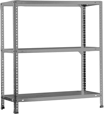 PROREGAL Schraubregal Panda MINI | HxBxT 90x100x40cm | Fachlast 100kg | Grau | Regal Standregal Werkstattregal Lagerregal Kellerregal